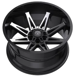 EDGE OFF ROAD 304MB 20X9 GLOSS BLACK W/MACHINED FACE
